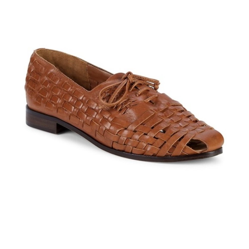 SAM EDELMAN Womens Loafer Leather Rishel Flat Tie